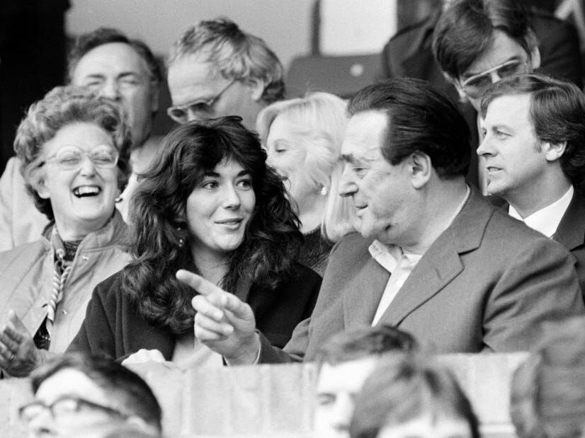 Ghislaine and her father Robert Maxwell